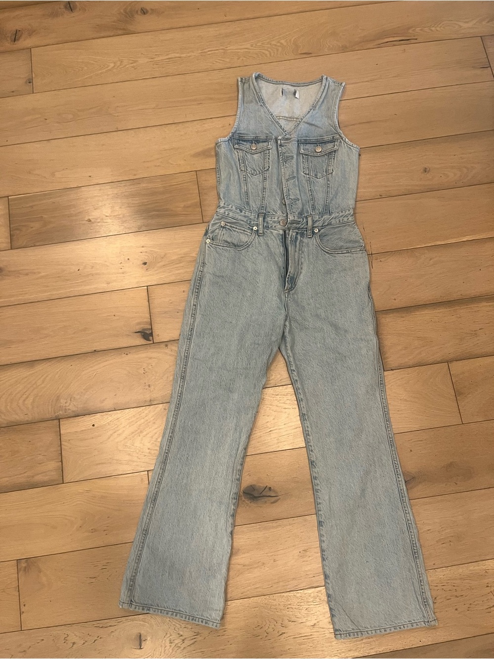 Agolde Light Blue Denim Overall Jumpsuit - Picture 3 of 5